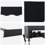 vidaXL Automatická vysúvacia markíza čierna 300x250 cm – Obrázok 8
