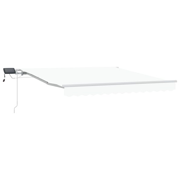 vidaXL Manuálna vysúvacia markíza s LED bielou 300x250 cm – Obrázok 2