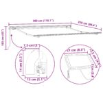 vidaXL ručná vysúvacia markíza s LED Červená 300x250 cm – Obrázok 12