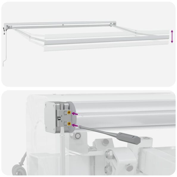 vidaXL Automatická vysúvacia markíza Zelená a žltá 300x250 cm – Obrázok 10