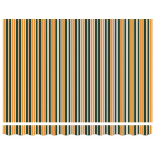 vidaXL Automatická vysúvacia markíza Zelená a žltá 300x250 cm – Obrázok 6