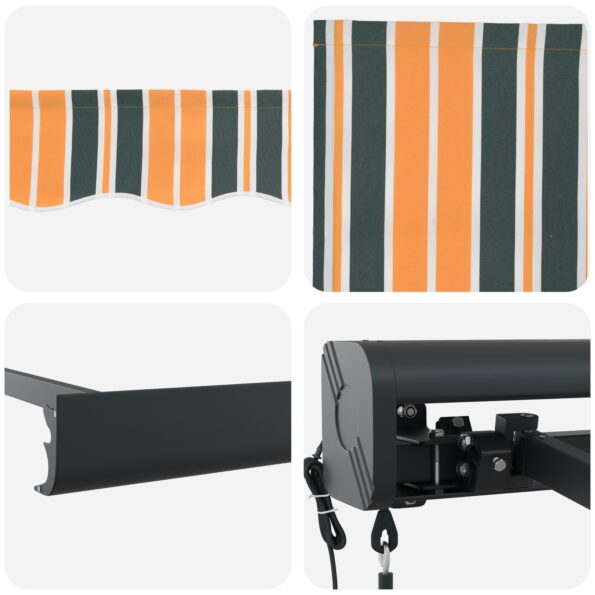 vidaXL Automatická zasúvacia markíza zelená a žltá 300x250 cm – Obrázok 8