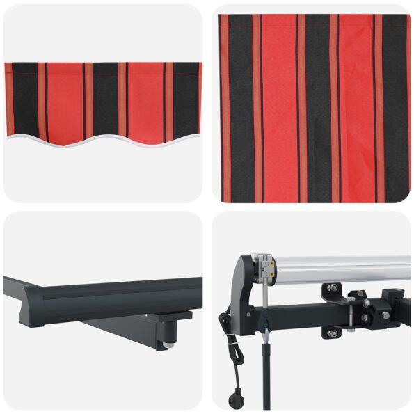 vidaXL Automatická vysúvacia markíza oranžová a hnedá 350x250 cm – Obrázok 8