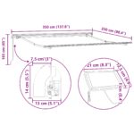 vidaXL Ručná vysúvacia markíza s LED žltou a oranžovou 350x250 cm – Obrázok 12