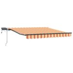 vidaXL Ručná vysúvacia markíza s LED žltou a oranžovou 350x250 cm – Obrázok 4