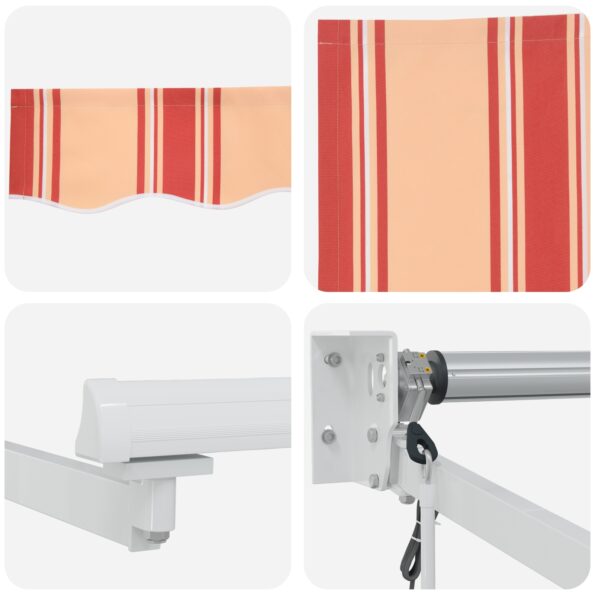 vidaXL Automatická zasúvacia markíza Žltá a Oranžová 350x250 cm – Obrázok 8