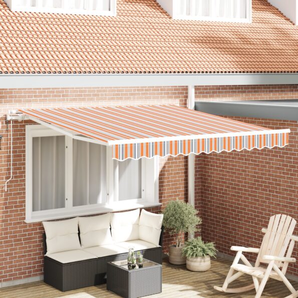 3330287_1.jpg vidaXL Automatická vysúvacia markíza s pruhmi 350x250 cm – Obrázok 1