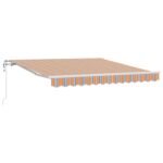 vidaXL Automatická vysúvacia markíza s pruhmi 350x250 cm – Obrázok 2