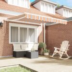 vidaXL Automatická vysúvacia markíza s pruhmi 350x250 cm – Obrázok 3