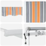 vidaXL Automatická vysúvacia markíza s pruhmi 350x250 cm – Obrázok 8