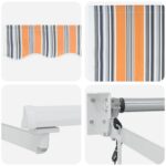 vidaXL Automatická Vysúvacia Markíza Viacfarebná Pruhovaná 350x250 cm – Obrázok 8