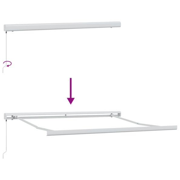 vidaXL Ručná vysúvacia markíza Čierna 350x250 cm – Obrázok 9