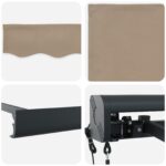 vidaXL Automatická vysúvacia markíza Béžová 350x250 cm – Obrázok 8