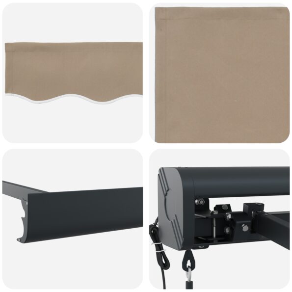 vidaXL Automatická vysúvacia markíza Béžová 350x250 cm – Obrázok 8