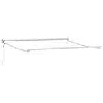 Automatická vysúvacia markíza vidaXL Biela 350x250 cm, Nahradná tkanina markízy vidaXL pre rám 3.5x2.5 m Biela – Obrázok 5