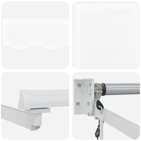 3330366_8.jpg Automatická vysúvacia markíza vidaXL Biela 350x250 cm, Nahradná tkanina markízy vidaXL pre rám 3.5x2.5 m Biela – Obrázok 8