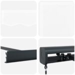 Ručná vysúvacia markíza vidaXL Biela 350x250 cm, Náhradná tkanina markízy vidaXL pre rám 3,5x2,5 m Biela – Obrázok 8