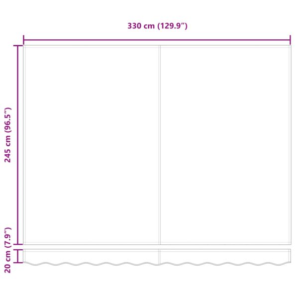 vidaXL Manuálna vysúvacia markíza svetlosivá 350x250 cm – Obrázok 10