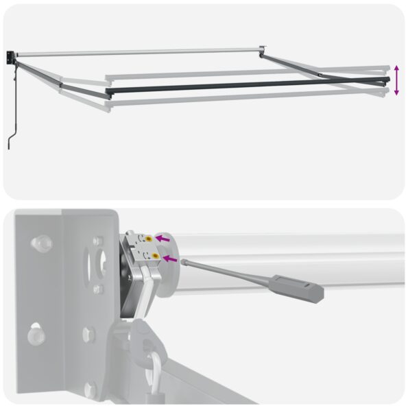 vidaXL Automatická vysúvacia markíza Červená 350x250 cm – Obrázok 10