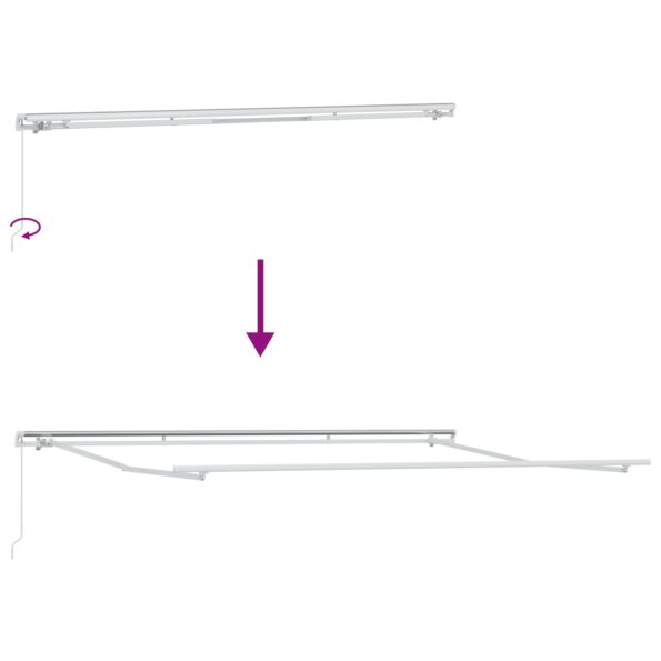 vidaXL Manuálna vysúvacia markíza Viacfarebný pruh 400x300 cm – Obrázok 9