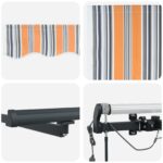 vidaXL Automatická vysúvacia markíza s LED viacfarebnými pruhmi 400x300 cm – Obrázok 8