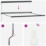 vidaXL Automatická vysúvacia markíza s viacfarebným pruhom 400x300 cm – Obrázok 9