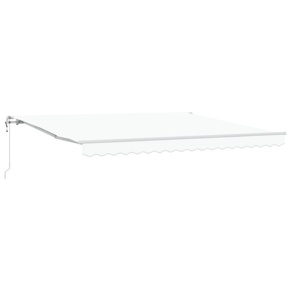 vidaXL Automatická vysúvacia markíza biela 400x300 cm – Obrázok 2