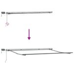 Manuálna Vysúvacia markíza s LED Biela 400x300 cm, Náhradná tkanina markízy vidaXL pre rám 4x3 m Biela – Obrázok 10