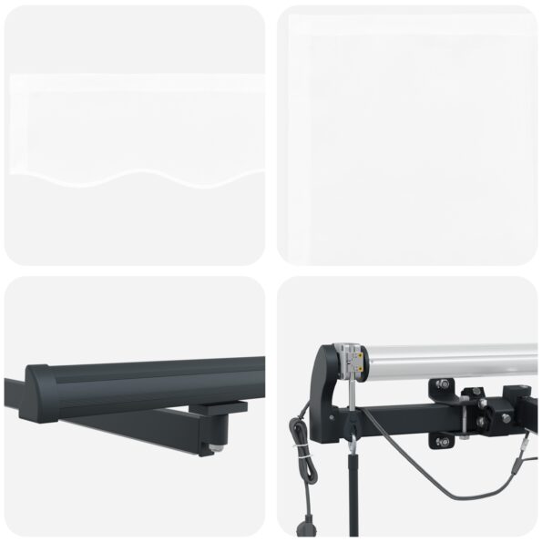 3330630_8.jpg Automatická zasúvacia markíza vidaXL s LED bielou 400x300 cm, Náhradný poťah markízy vidaXL pre rám 4x3 m biely – Obrázok 8