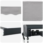 vidaXL Automatická vysúvacia markíza svetlosivá 400x300 cm – Obrázok 8