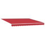 Ručná zasúvacia markíza vidaXL s LED Červená 400x300 cm, Náhradná tkanina markízy vidaXL pre rám 4x3 m Červená – Obrázok 4