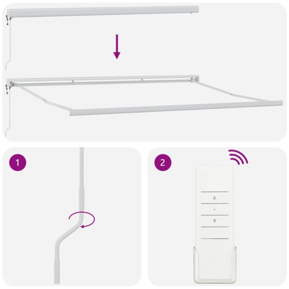 vidaXL Automatická vysúvacia markíza červená 400x300 cm – Obrázok 9