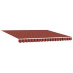 vidaXL Manuálna vysúvacia markíza s LED oranžová a hnedá 400x350 cm – Obrázok 4