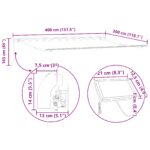 vidaXL Manuálna Vysúvacia Markíza s LED Čierna 400x350 cm – Obrázok 12