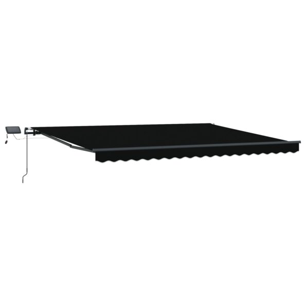 3330780_4.jpg vidaXL Manuálna Vysúvacia Markíza s LED Čierna 400x350 cm – Obrázok 4