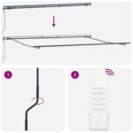 Automatická vysúvacia markíza vidaXL Čierna 400x350 cm, Náhradná látka k markíze vidaXL pre rám 4x3.5 m Čierna – Obrázok 9