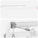 vidaXL Automatická vysúvacia markíza Pruhová 450x300 cm – Obrázok 10