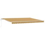 vidaXL Automatická vysúvacia markíza Pruhová 450x300 cm – Obrázok 2