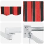 vidaXL Ručná vysúvacia markíza Oranžová a Hnedá 500x300 cm – Obrázok 8