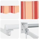 vidaXL Ručná Sklopná Markíza Žltá a Oranžová 500x300 cm – Obrázok 8