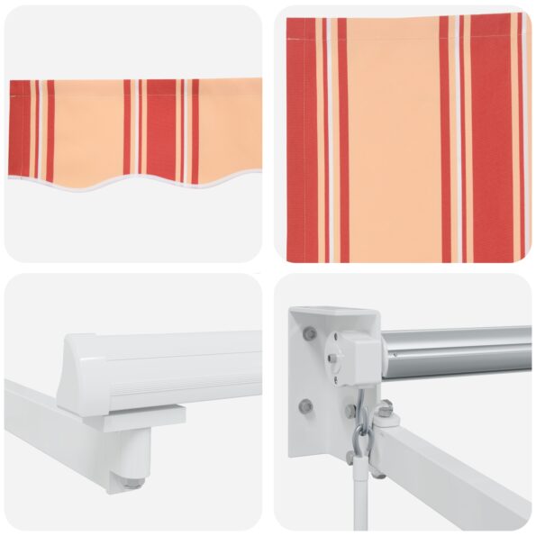 vidaXL Ručná Sklopná Markíza Žltá a Oranžová 500x300 cm – Obrázok 8