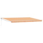 vidaXL Automatická zasúvacia markíza žltá a oranžová 500x300 cm – Obrázok 2