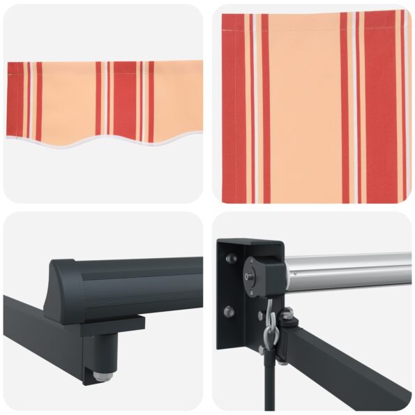 vidaXL Manuálna zasúvacia markíza Žltá a Oranžová 500x300 cm – Obrázok 8