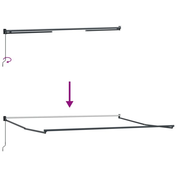 vidaXL Manuálna zasúvacia markíza Žltá a Oranžová 500x300 cm – Obrázok 9