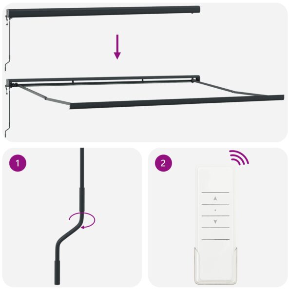 vidaXL Automatická zasúvacia markíza s pruhmi 500x300 cm – Obrázok 9