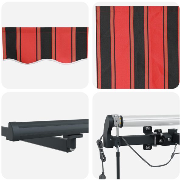 vidaXL Automatická zasúvacia markíza s LED oranžová a hnedá 600x300 cm – Obrázok 8
