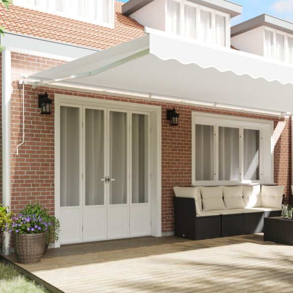 3331647_3.jpg Automatická vysúvacia markíza vidaXL Biela 600x300 cm, Náhradná látka markízy vidaXL pre rám 6x3 m Biela – Obrázok 3