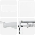 Automatická vysúvacia markíza vidaXL Biela 600x300 cm, Náhradná látka markízy vidaXL pre rám 6x3 m Biela – Obrázok 8