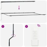 Automatická vysúvacia markíza vidaXL Biela 600x300 cm, Náhradná látka pre markízu vidaXL 6x3 m Biela – Obrázok 9