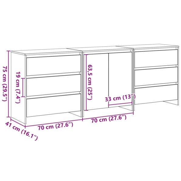3332501_10.jpg vidaXL 3-dielny bočný stolík v čiernom dubovom kompozitnom dreve – Obrázok 10